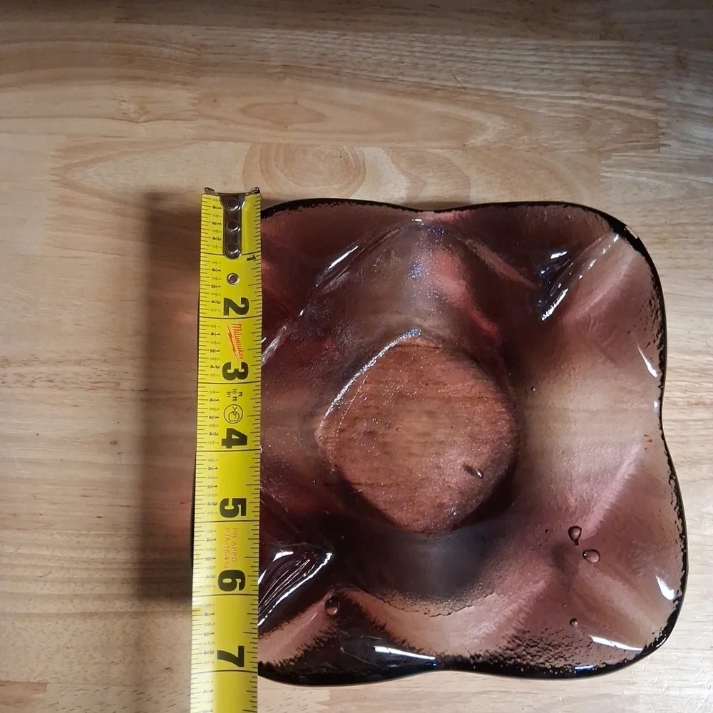 Elegant Amathyst Purple Art Glass Ashtray Ci